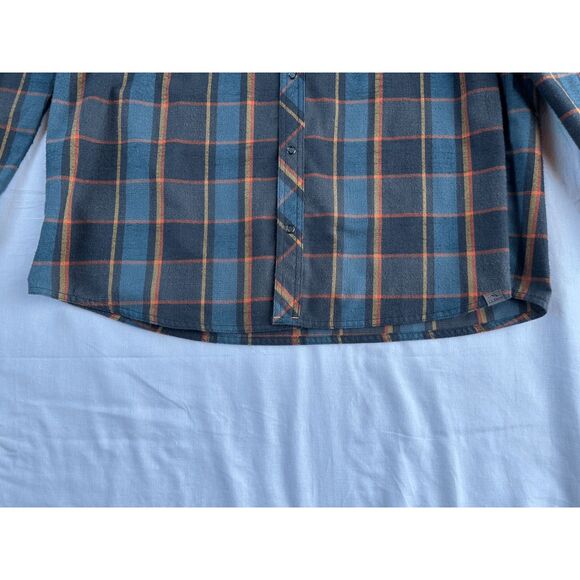 Men's L.L. Bean Button Down Flannel Polyester/Wool Blend Shirt, XL, Blue - Picture 3 of 9